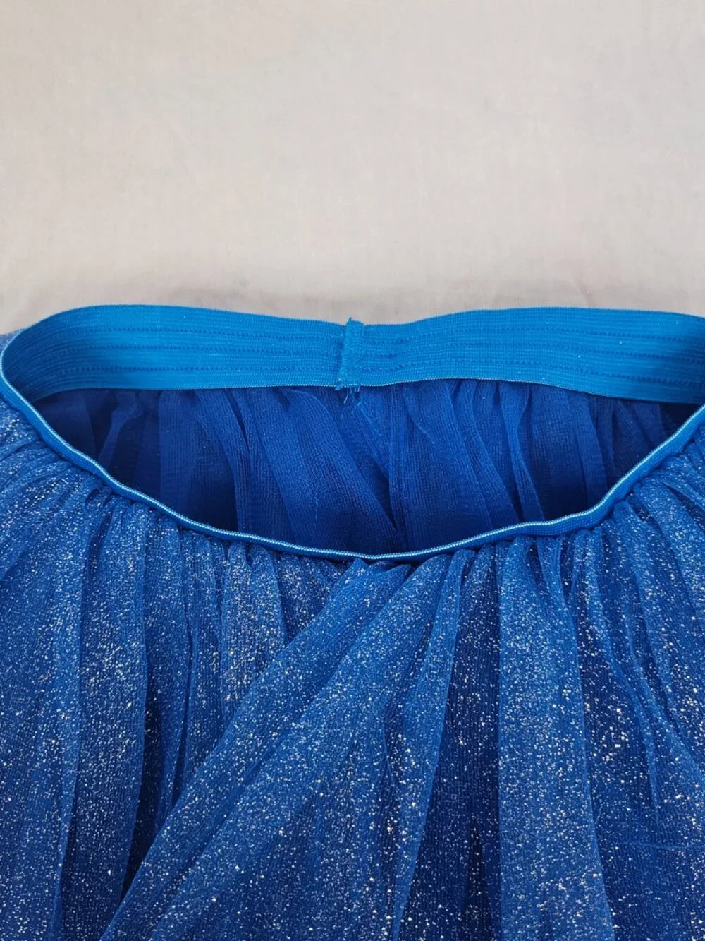 Blue Glitter Tutu Skirt | Halloween Princess Fairy Ballet | Kids Size Med/Lg